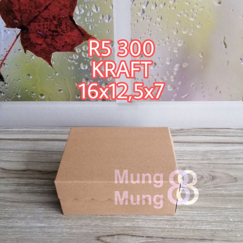 กล่องเค้ก KRAFT 16X12 / KRAFT กล่องเค้ก 16X12 / R5 300 KRAFT AK