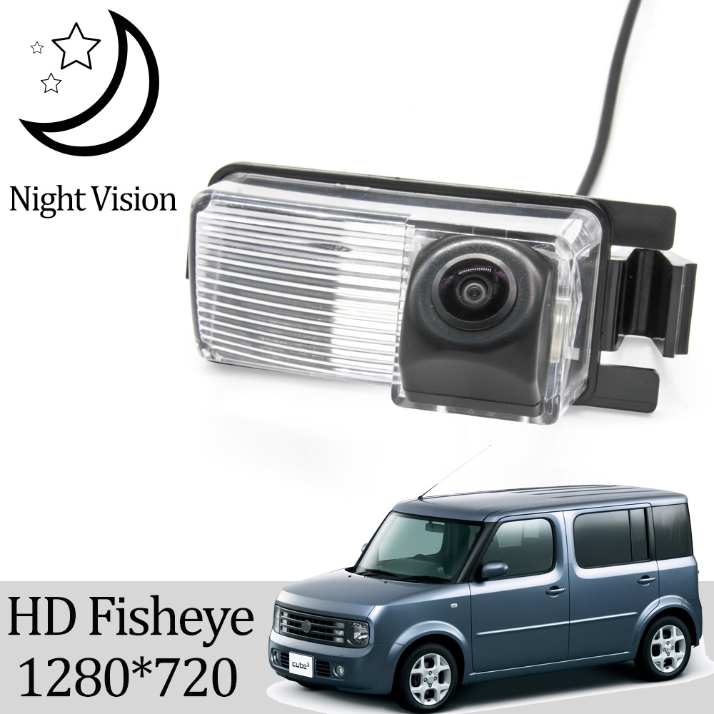 กล้องมองหลัง HD CCD มองเห็นกลางคืน 1280*720 อุปกรณ์เสริม สําหรับรถยนต์ Nissan Cube Z11/Z12 2002-2017Tiida Hatchback 2004-2010 Livina 2007 -2010