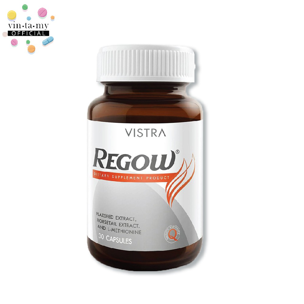 Vistra(วิสทร้า) REGOW เพื่อสุขภาพที่ดีของผมและเล็บ ขนาด 30 แคปซูล