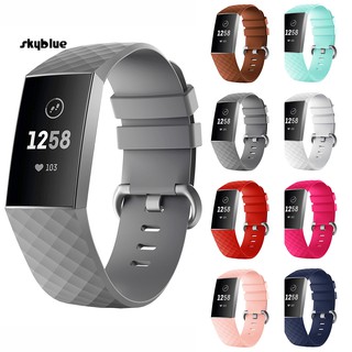 Skbl สายนาฬิกาข้อมือซิลิโคน แบบเปลี่ยน สําหรับ Fitbit Charge 3