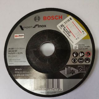 { 4 ใบ } ใบเจียรบาง 4" Inox {100x2.0x16mm.}  : Bosch