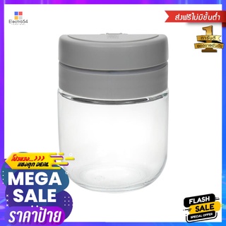 ขวดโหลแก้วฝากด KECH CLICKER 0.35 ลิตร สีเทาGLASS JAR WITH PUSH-BUTTON LID KECH CLICKER 0.35L GREY