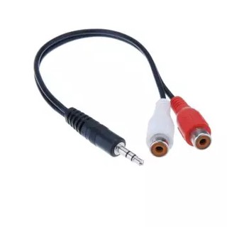 3.5mm 1/2 Stereo Male Mini Plug to 2 Female RCA Jack Adapter Audio Y Cable