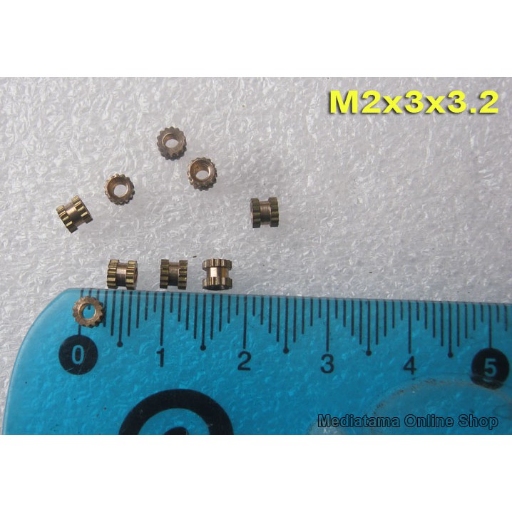 Mur-Brass-Knurl-Insert Nut Laptop Notebook Netbook M2x3