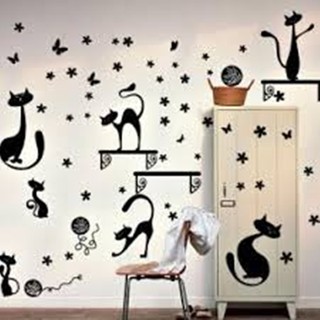 สติ๊กเกอร์ ใส ติดผนังบ้าน ตกแต่งบ้าน กราฟฟิก Wallsticker Home Decor Graphic