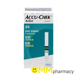 แผ่นตรวจ ACCU-CHEK ACTIVE 25ชิ้น/กล่อง