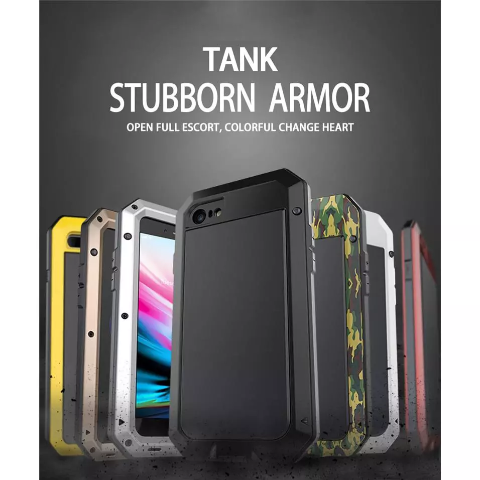 Heavy Duty Protection Doom Armorโลหะอลูมิเนียมเคสโทรศัพท์สําหรับiPhone 12 13 Mini Pro Maxกรณีกันกระแทกฝาครอบกันฝุ่น