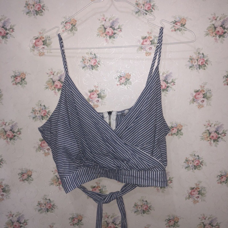 Crop Top Turquoise Charlotte Russe Dentelle - Taille S - Occasion Très Bon état