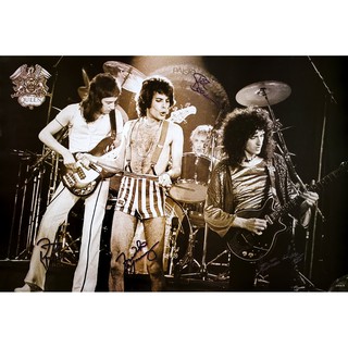 โปสเตอร์ รูปถ่าย คอนเสิร์ต วง ดนตรี ร็อก ควีน Queen (1970-Now) POSTER 24"x35" Inch English British Rock Band Concert