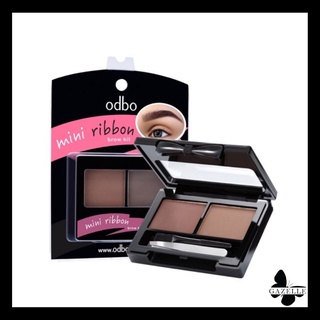 ODBO Mini Ribbon Brow Kit [5g.] #OD777-02 เพื่อคิ้วสวยงามเนรมิตด้วยที่เขียนคิ้วเนื้อฝุ่น 2 เฉดสีในตลับเดียว