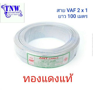 สาย สายแข็ง สายไฟ สายVAF  2×1 ตร.มม. ANT CABLE