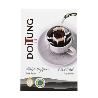 Doitung Drip Coffee 10g*6 ดอยตุง กาแฟคั่วบด ดริพคอฟฟี่ ดาร์คโรสต์ 10กรัม แพค 6ซอง