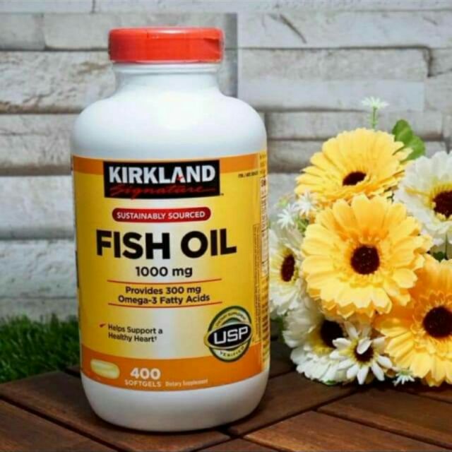 Kirkland fish oil 1000mg. 400 เม็ด