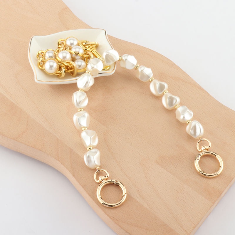 [J & N] Pearl Portable Chain Baroque Irregular Bag Pearl Chain DIY Phone Case Pearl Chain All-Match 