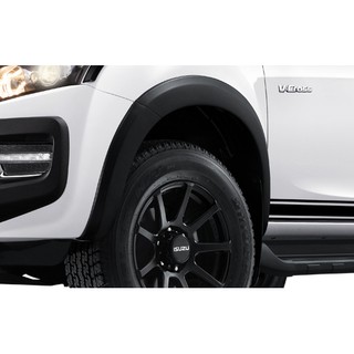 คิ้วล้อ/ซุ้มล้อ/โป่งล้อ 6นิ้ว อีซูซุ ดีแม็ก Isuzu D-Max 2012-2019 ไม่มีน็อต สีดำด้าน รุ่นเตี้ย,สูง รุ่นCab,4ประตู