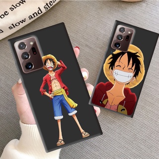 เคส Samsung Galaxy S21 Ultra S21พลัส Note10 S8 Plus Note 9 S9 S10 5G S10E 20 Ultra luffy One Piece ลูฟี่หนึ่งชิ้นเรียบง่ายอ่อนนุ่มสีลูกกวาดซิลิโคนโทรศัพท์มือถือ