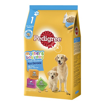 Pedigree เพดดิกรี อาหารลูกสุนัข สูตรแม่สุนัขและลูกสุนัขแรกเกิด-หย่านม รสนม 1.3กิโลกรัม (แพ็คเกจใหม่)