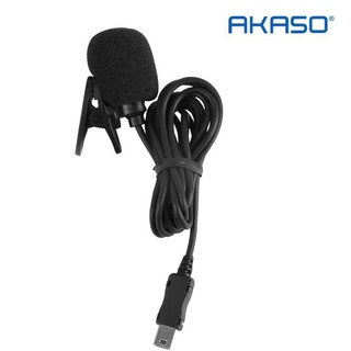 Akaso V 50 Pro type c External Micro for v50 Pro กล้องแอคชั่นสีดำ