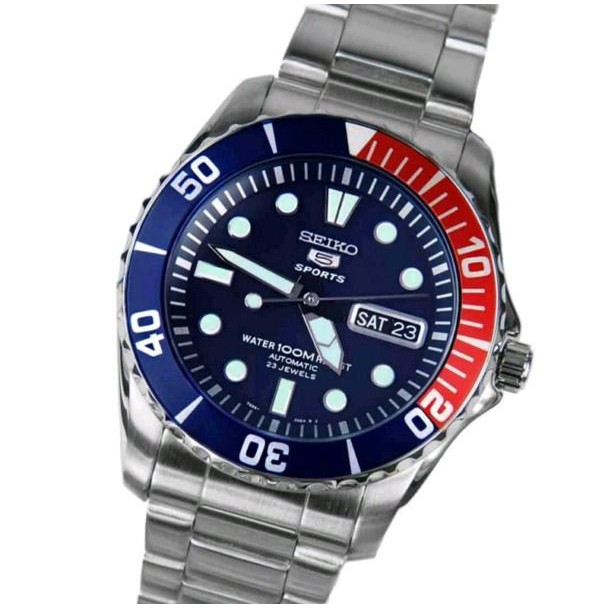 นาฬิกาข้อมือผู้ชาย Seiko 5 Sport Submarine รุ่น SNZF15 เปปซี่ซับมารีน