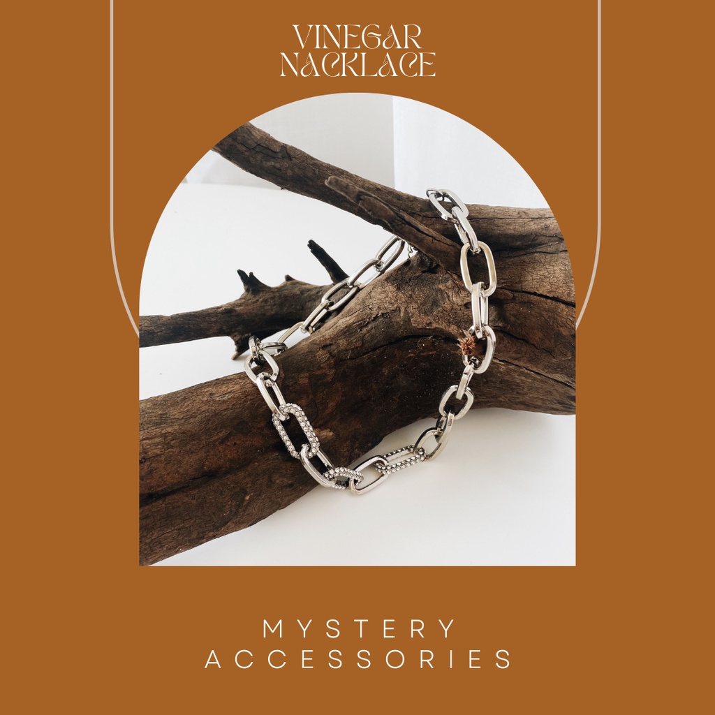 MA548: VInegar Chain Necklace | Mystery Accessories สร้อย สร้อยคอโซ่ สร้อยโซ่