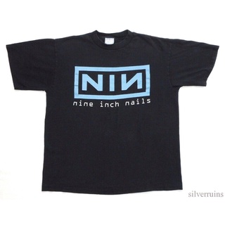 tshirtเสื้อยืดคอกลมฤดูร้อนเสื้อยืด ลาย Nine Inch Nails 1996 Concert Tour Nin Nothing Trent Reznor Xl 90 สไตล์วินเทจSto4X