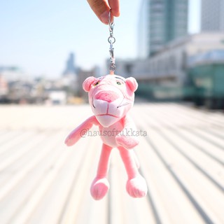 พวงกุญแจ Pink Panther พิ้งแพนเตอร์ หัวโต มีหนวด 6นิ้ว พิ้งค์แพนเตอร์