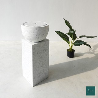 Lonn น้ำล้นไฟเบอร์กลาส รุ่น MINI L03 พร้อมแท่นเหลี่ยม50