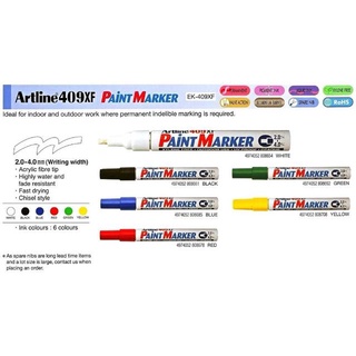 Artline EK-409 ปากกาเพ้นท์อาร์ทไลน์ หัวตัด ใช้เขียนได้ทุกพื้นผิว