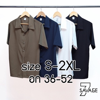 💥เสื้อเชิ้ต💥 คอปก/แขนสั้น S/M/L/XL/2XL สีพื้น unisex oversize คนอ้วนก็ใส่ได้