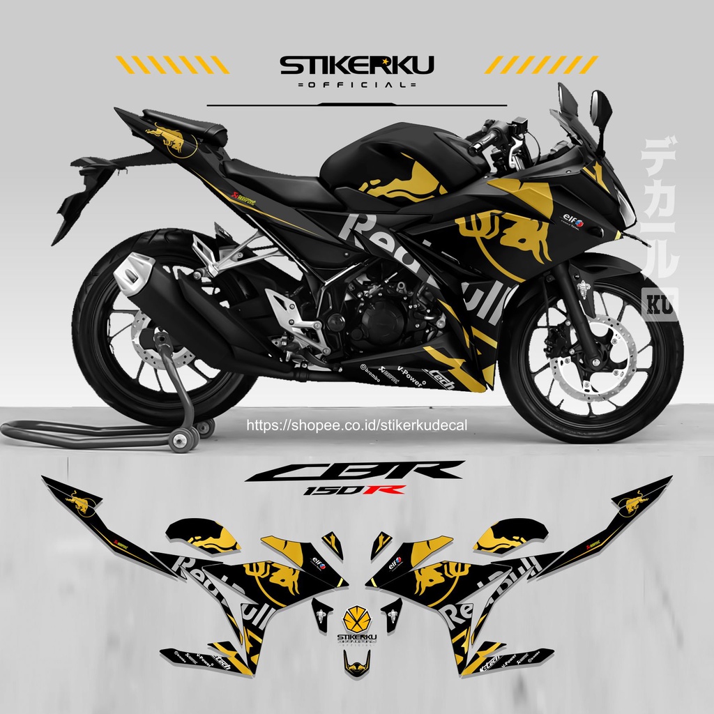 Striping CBR 150R FACELIFT / RED BULL EDITION / SEMIFULL / STOCK DECAL / 150 R / K45G / RED BULL 1