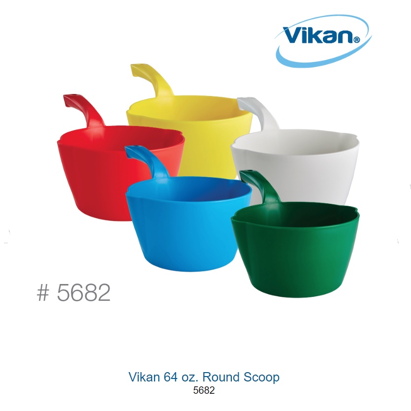 Home Essential Vikan Round Bowl Scoop / Water Dipper 2 Litre Blue -56823 Demark