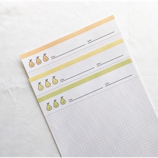 กระดาษโน้ต Notepad A4 B5 ลายผลไม้ พร้อมส่ง