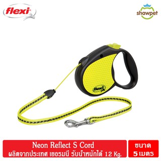 Flexi สายจูงสุนัข รุ่น Neon Reflect สี Neon Cord