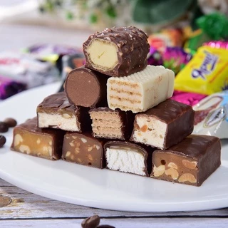 ช็อคโกแลต สไตล์รัสเซีย 500g. มีหลายแบบ Chocolate ช็อคโกแลตสอดไส้ ช็อคโกแลตแท่ง เวเฟอร์เคลือบชอคโกแลต