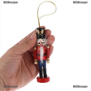 ♛♂◙WillBesugar 1Pcs 10cm Wooden Nutcracker Soldier Christmas Decoration Pendants Ornaments