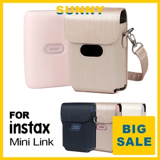 เคสกระเป๋าหนัง pu พร้อมสายสะพายไหล่ สําหรับ fujifilm instax mini link printer