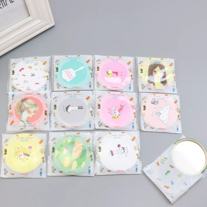 ปลีก/ส่ง กระจกแต่งหน้าขนาดเล็ก กระจกพกพา กระจกส่องหน้าพกพา 7 ซม. thumbnail 3