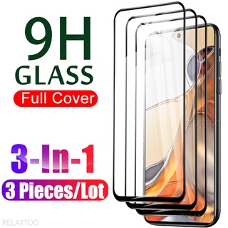 3Pcs Full Cover Tempered Glass For Xiaomi Mi 11T Pro Screen Protector On Xiomi Xiaomi Mi 11 T Lite Mi11tpro xiaomi11t Pro 5G NE 4G Protective Glass Film