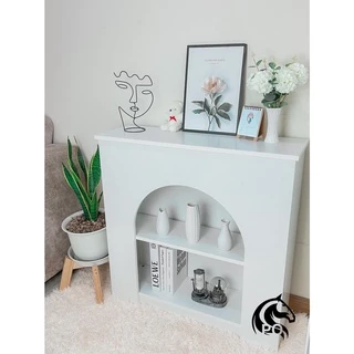 Po Furniture เตาผิงมินิมอล เตาผิงปลอมมินิมอล เข้ากับห้องได้หลากหลายรูปแบบ ขนาด 80x25x80 cm. **สินค้าประกอบเอง**