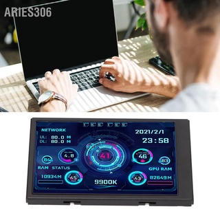 Aries306 แผงเซนเซอร์วัดอุณหภูมิ Cpu หน้าจอ Ips Usb 3.5 นิ้ว Aida64 สําหรับคอมพิวเตอร์