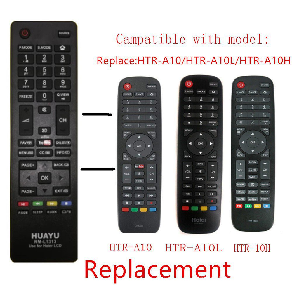 Huayu RM-L1313 เปลี่ยน HTR-A10L HTR-A10 htra10h HTR-A10LA รีโมทคอนโทรลสําหรับ Haier LED LCD TV le32n
