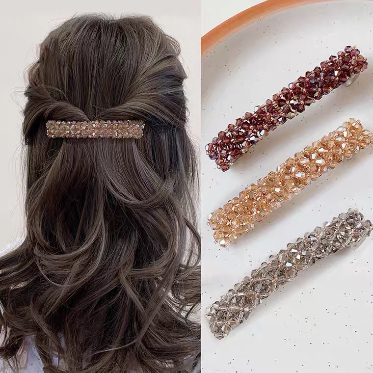 🇹🇭พร้อมส่งในไทย🇹🇭 กิ๊บติดผมสปริง Rhinestone Clip สไตล์เกาหลีน่ารัก