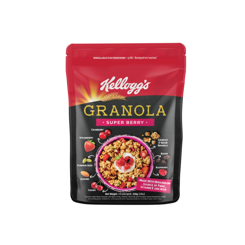 Kellogg's เคลล็อกส์ Super Berry Granola 220g เคลล็อกส์ Super Berry Granola 220G