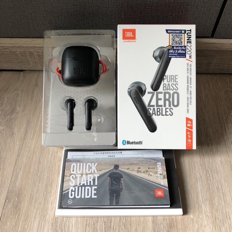 (ส่งต่อถูกๆ) แท้ครบกล่อง💯ประกันเหลือ หูฟัง JBL Tune 220Tws บลูทูธ ไร้สาย สีดำ