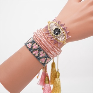 Nana Evil Eye สร้อยข้อมือ แฮนด์เมด สไตล์เม็กซิกัน สําหรับผู้หญิง