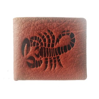 Lupadu กระเป๋าสตางค์สองพับลายแมงป่อง สีน้ำตาล Scorpion Bifold Wallet