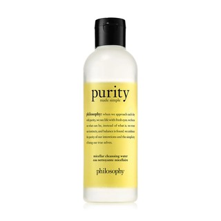 PHILOSOPHY ผลิตภัณฑ์ทำความสะอาดผิวหน้า Purity Made Simple Micellar Cleansing Water 200 ml. ผลิตภัณฑ์ทำความสะอาดใบหน้า ผ