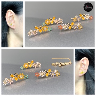 ✨NEW✨ต่างหูผึ้ง&amp;ดอกไม้น่ารัก