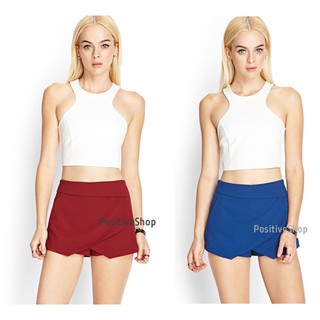 110-013 Forever21 กางเกงป้ายหน้า ชายแหลม สีไวน์แดง