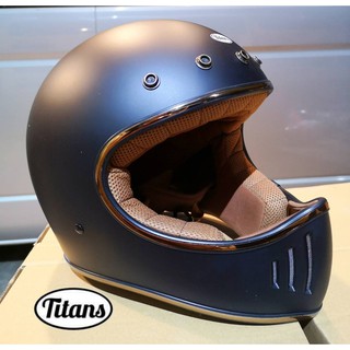 หมวกกันน็อควิเทจ Old school ทรง moto (titan2 helmet)